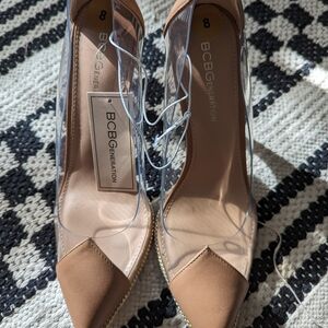 BCBG Hanami Tan & Clear Heel